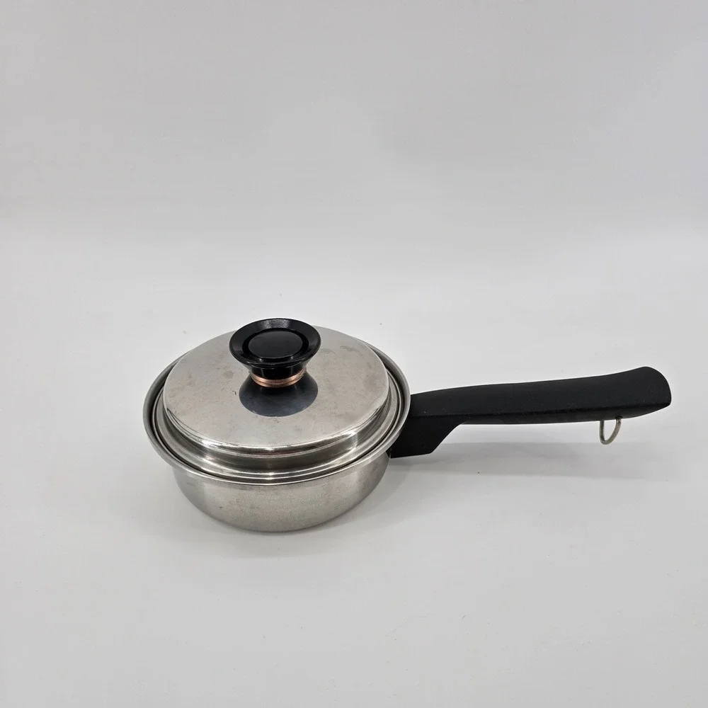 Duncan Hines Saucepan w/Lid 3-Ply 18-8 Stainless Steel Regal Ware Silver 1 Quart